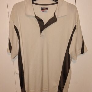 Grand Slam Beige Polo with Brown Panels